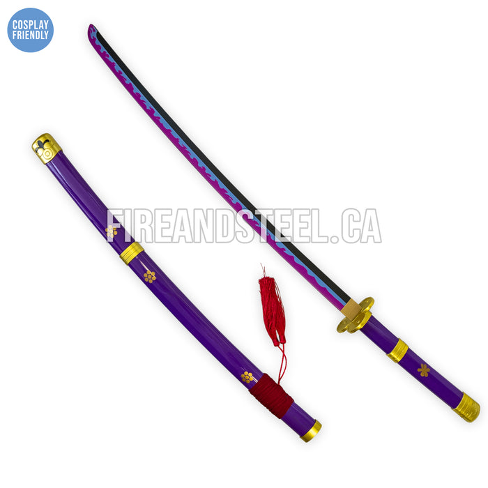 Roronoa Zoro's Purple "Enma" Katana (Zoro Sword Enma - Anime Accurate - Wood)