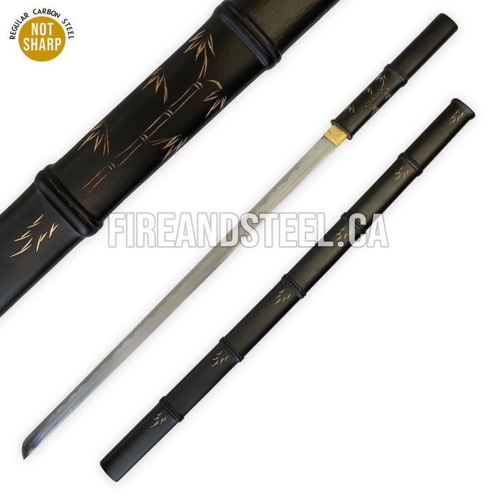 Fire and Steel - Bamboo Straight Blade Shirasaya