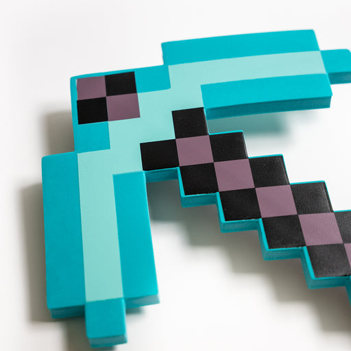 Minecraft Diamond Pickaxe, made of foam.