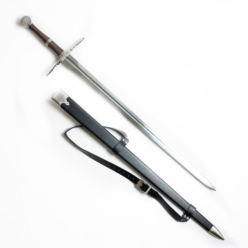 Battle-ready version of Geralt of Rivia’s Steel sword from the Netflix Show, The Witcher. Includes a leather sheath.