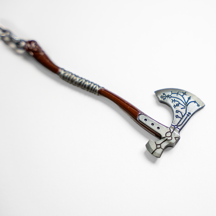 Kratos' Leviathan Axe Keychain Fire and Steel