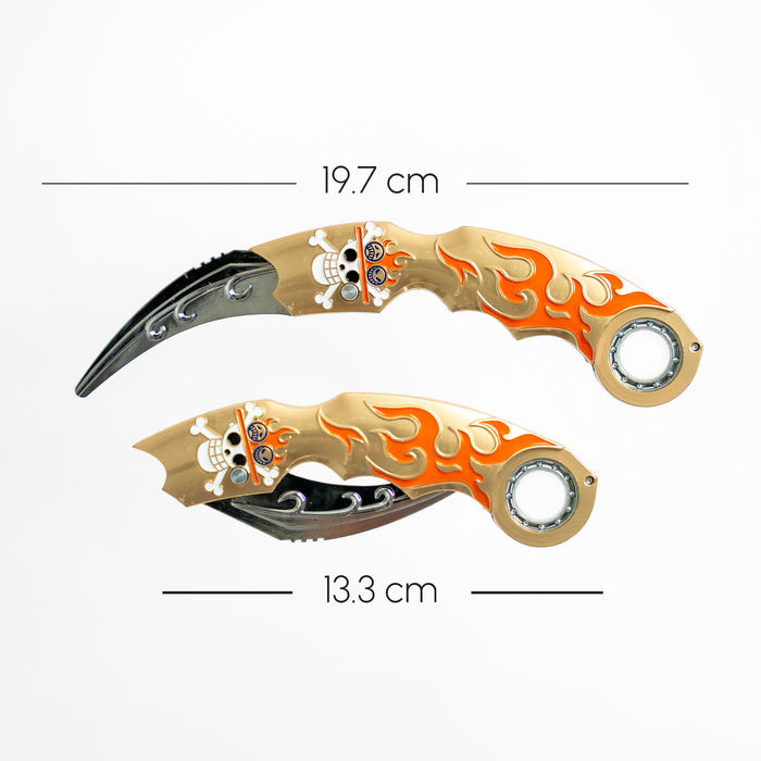 Karambit Fidget Spinner — Fire and Steel