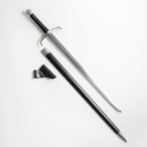 Medieval longsword with a sharpened blade.