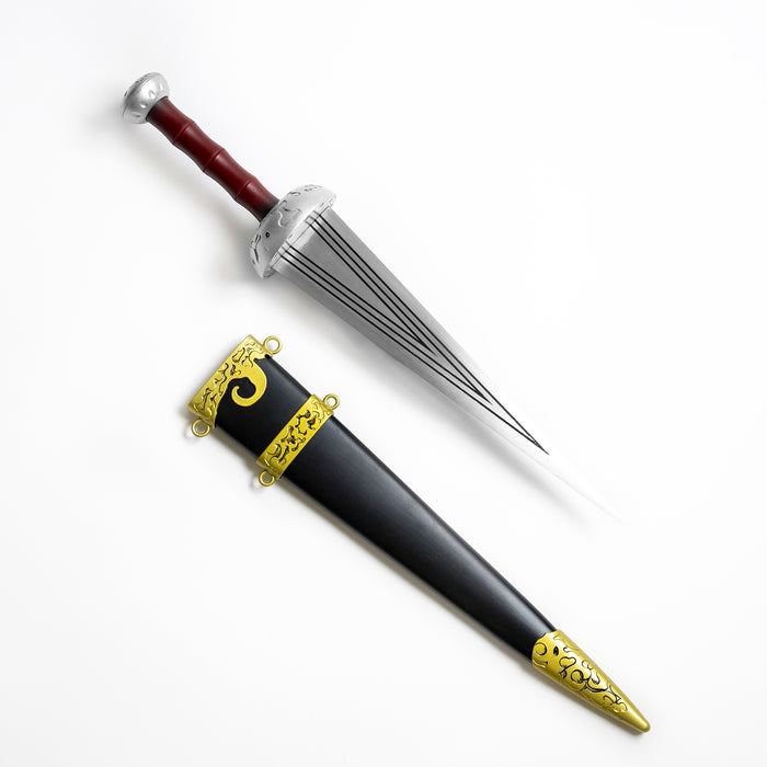 Meliodas’ sword given by Liz in the anime and manga series Seven Deadly Sins. It resembles a gladius or cinquedea.