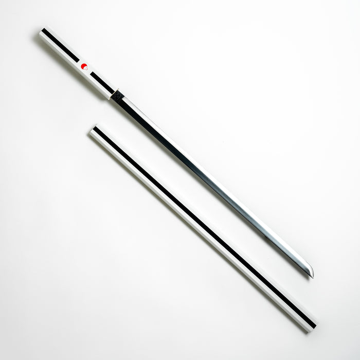 Blunt carbon steel version of Sasuke’s chokuto, the Sword of Kusanagi from naruto, in the white variant.