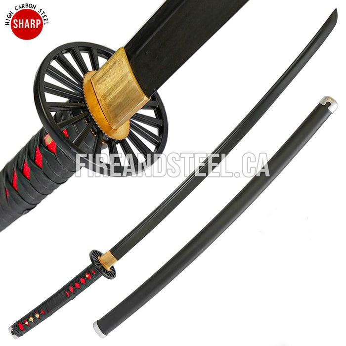 Tanjiro Kamado's Black Nichirin Katana (Tanjiro Sword - Battle Ready)