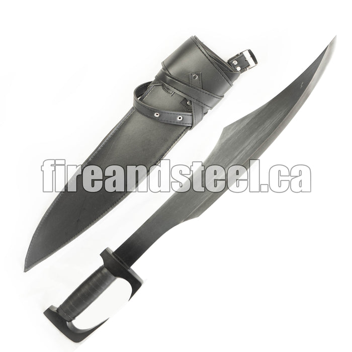 300 - King Leonidas' Spartan Sword (Black Handle) - Fire and Steel