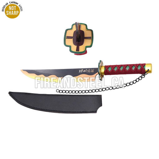 Demon Slayer - Individual Tengen Uzui's Dual Nichirin Miniature Swords (Tengen Sword) - Fire and Steel