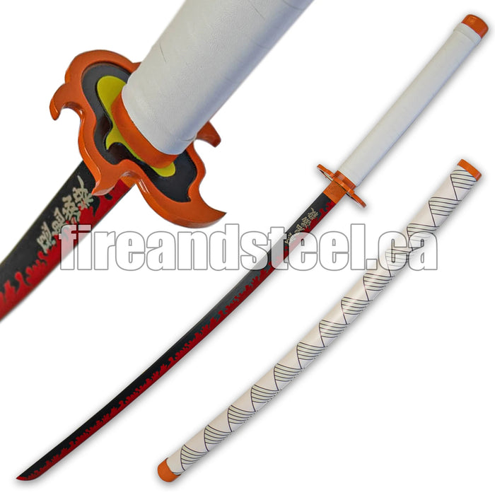 Rengoku Sword - Demon Slayer: Kyojuro Rengoku's Red Nichirin Blade - Fire and Steel