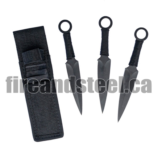 Black Kunai Throwing Knives - Throwing Kunai Set - Ninja Kunai Knives
