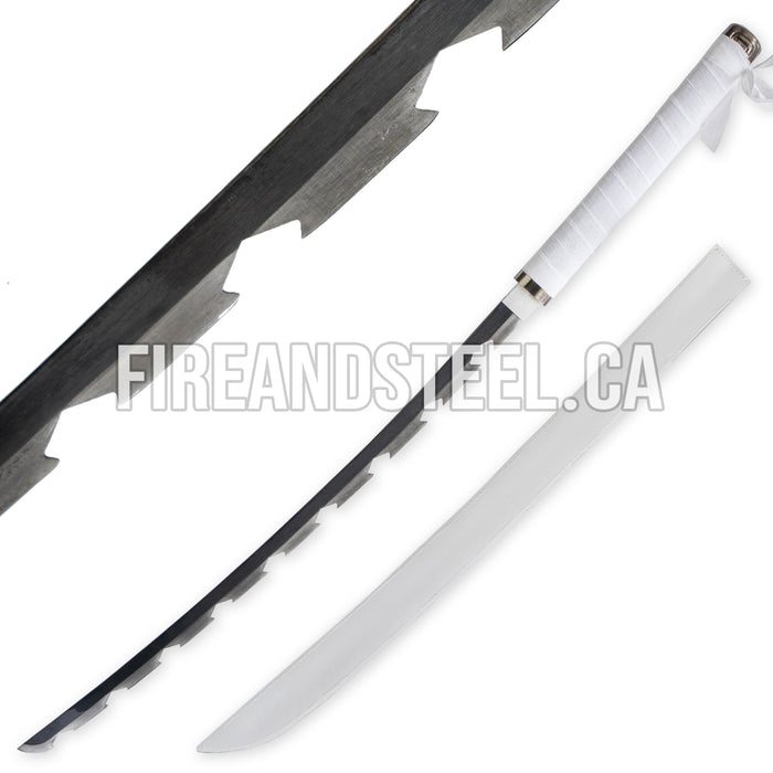 Katanas Inozuke Inosuke Sword - Inosuke Hashibira's Indigo-Gray Nichirin Katana — Fire ...