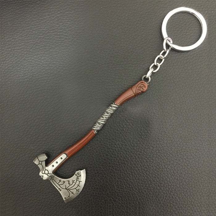 Kratos' Leviathan Axe Keychain - Fire and Steel